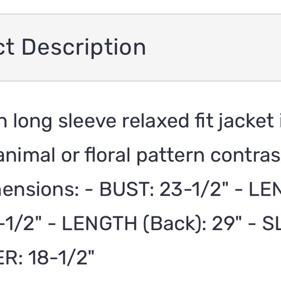 POL Indigo Blue Leopard Denim shirt jacket - oversized relaxed new - Picture 6 of 6